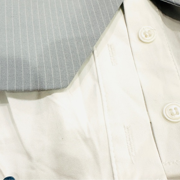 NWT Zara Blue Vest White Faux Button Down Striped Contrast Top - Picture 6 of 7